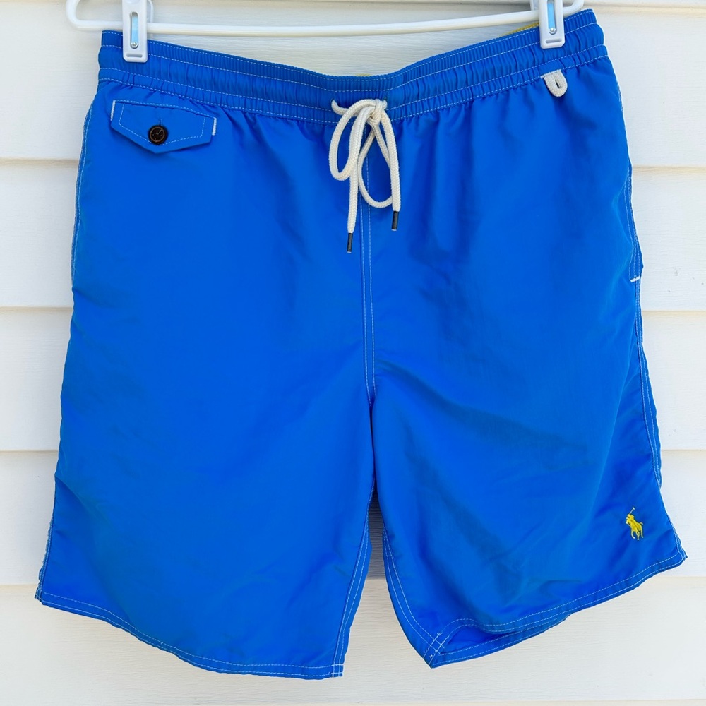 Polo by Ralph Lauren Blue Swim Trunks Classic Design